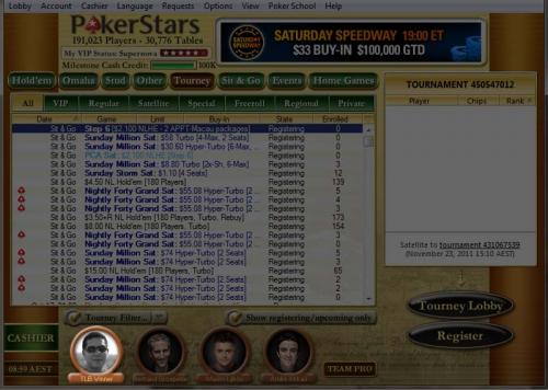 mjw006 PokerStars Tournament LeaderBoard TLB Weekly MTT Winner